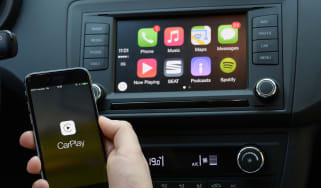 iPhone connected to CarPlay in SEAT